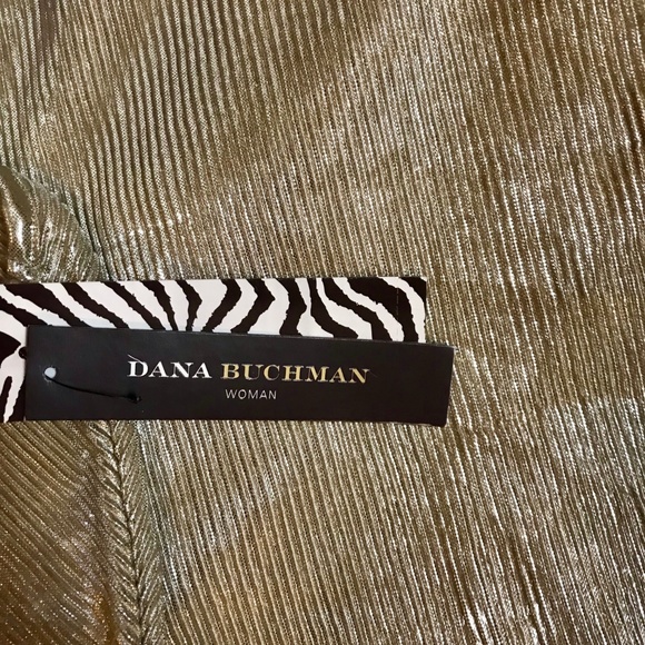 Dana Buchman Plus 2X Gold Champagne Blouse Party - Picture 7 of 8